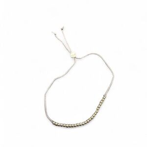 Chic silver Beaded Bracelet with adjustable fit